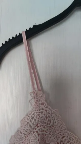 Camisón satén y encaje Talla S-M