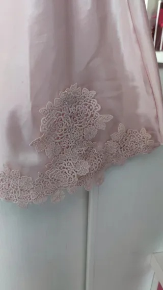 Camisón satén y encaje Talla S-M