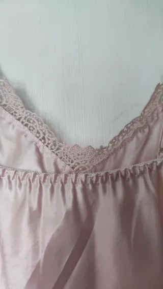 Camisón satén y encaje Talla S-M