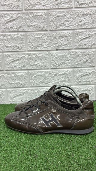 Scarpe Hogan Marrone Vernice Pelle