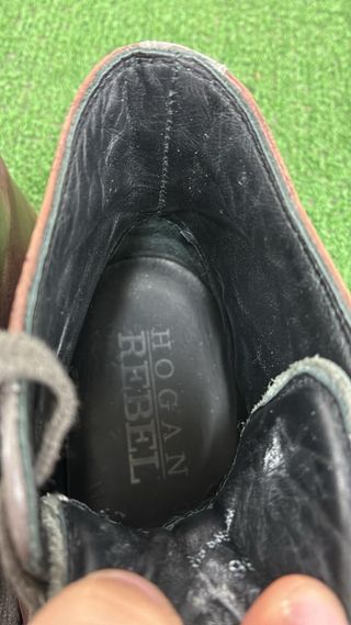 Scarpe Hogan Rebel Pelle Marrone Grigio