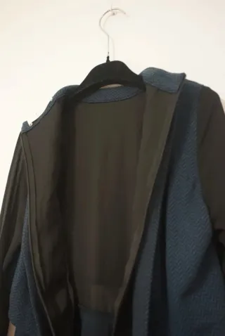 Vestido Mini Elegante Azul y Negro | Manga Larga