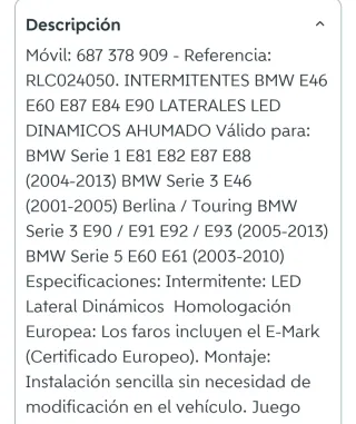 Intermitentes LED Dinámicos BMW E46