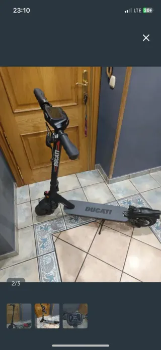 Patinete Eléctrico Ducati Pro Evo Negro/Gris