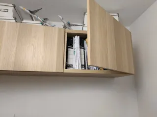 Mueble TV Ikea Roble Blanco suspendido 180cm