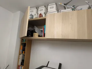Mueble TV Ikea Roble Blanco suspendido 180cm