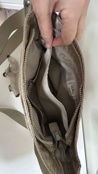 Bolso Kipling Dorado Beige