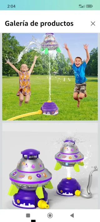 Aspersore ad acqua a forma di razzo per bambini