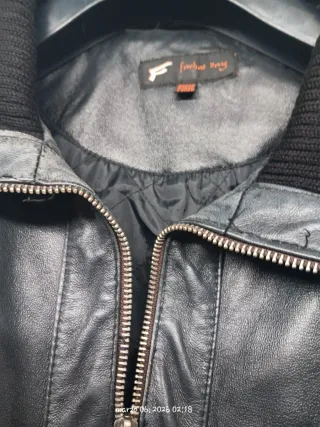 Chaqueta de piel negra mujer