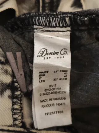 Pantalón Vaquero Denim Co. Negro Desgastado