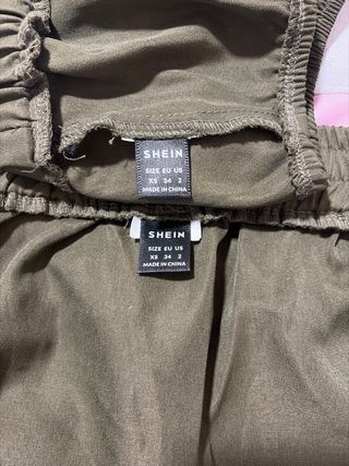 Conjunto Top y Falda Verde Militar