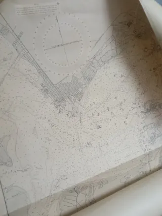 Carta náutica antigua años 50