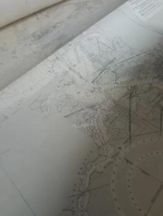 Carta náutica antigua años 50