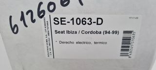 SEAT IBIZA 6K , RETROVISOR DCHO. ELECTRICO NUEVO