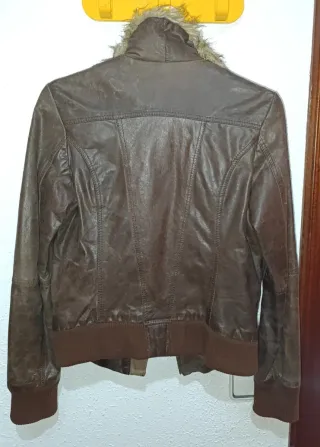 Chaqueta aviador piel marrón
