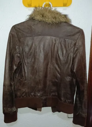 Chaqueta aviador piel marrón