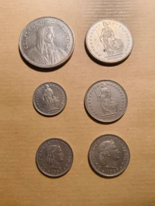 Lote 6 Monedas Suiza
