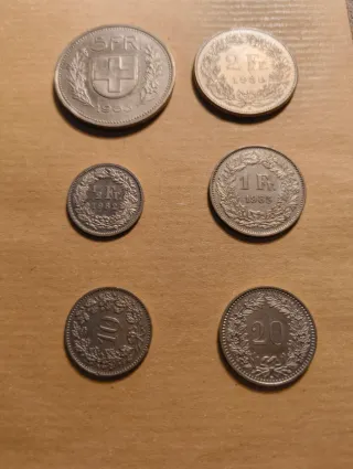 Lote 6 Monedas Suiza
