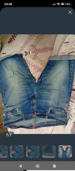 2 pantalones cortos vaqueros talla XXXL.prec todo