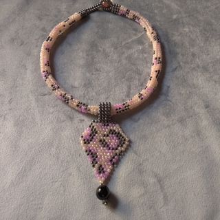 Collana Artigianale Leopardata stile boho chic