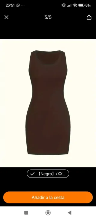 Vestido negro de verano para mujer