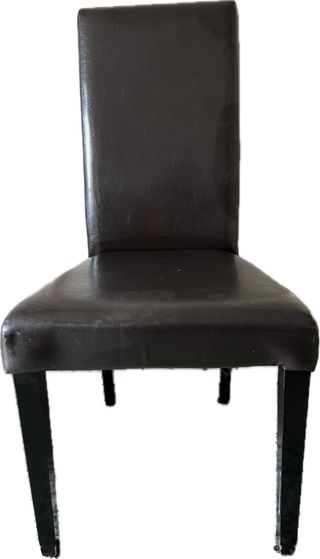 Sillas comedor respaldo alto cuero negro