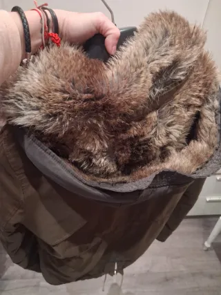 Abrigo Zara Talla S Verde Militar