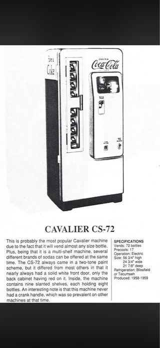 Distributore Coca Cola Cavalier