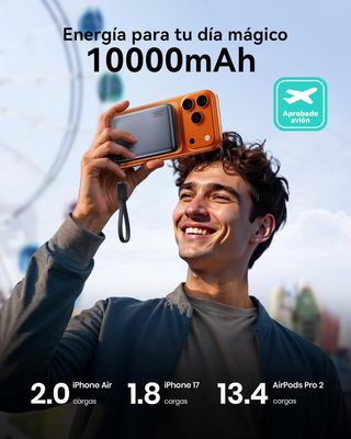 INIU PowerBank 10000mAh Qi2 25W PD 45W Cavo USB-C