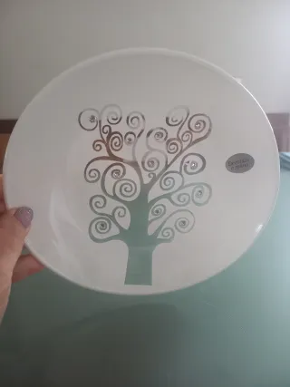 Piatto in vetro decorato Albero della Vita