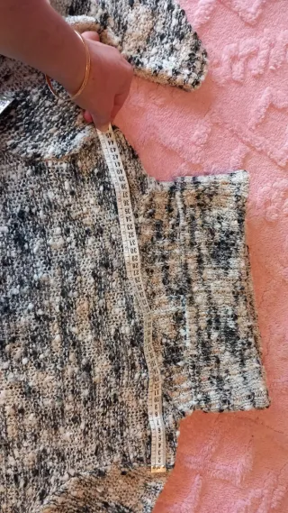 Jersey cuello vuelto gris talla L