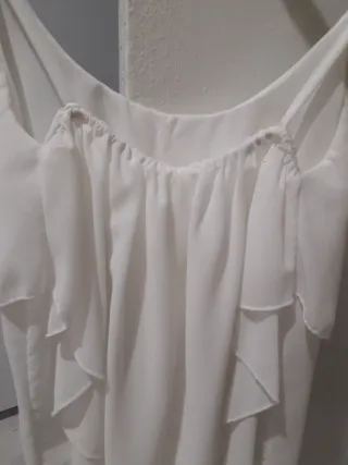 Top gasa blanco tirantes