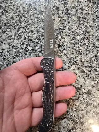 Canivete Novo com lâmina damasco