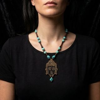 Collana artigianale Lunga Etnica Buddha Tibetana