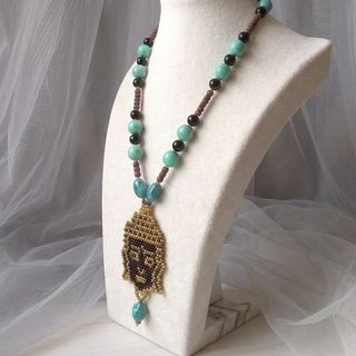 Collana artigianale Lunga Etnica Buddha Tibetana