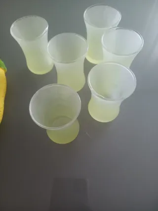 Set 6 bicchierini limoncello + vassoietto limone