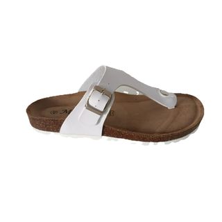 Sandalias de dedo azul y marrón