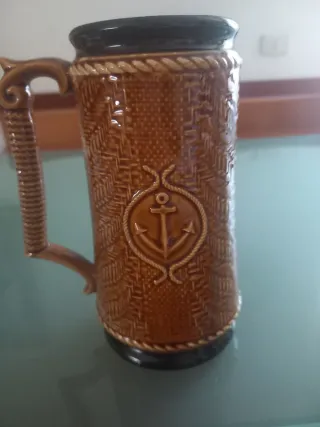 Boccale birra ceramica nave