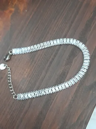 Bracciale tennis acciaio con pietre vetro