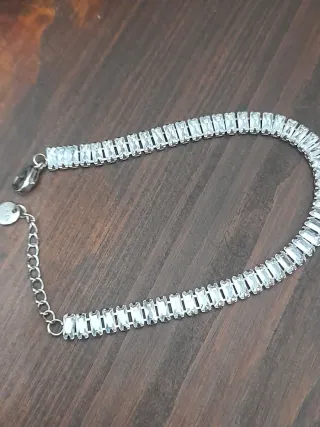 Bracciale tennis acciaio con pietre vetro