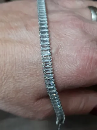 Bracciale tennis acciaio con pietre vetro