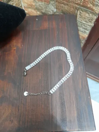 Bracciale tennis acciaio con pietre vetro