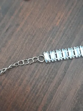 Bracciale tennis acciaio con pietre vetro