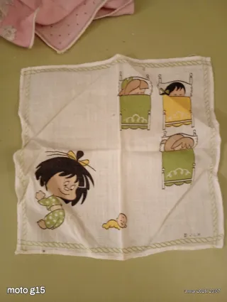 Pañuelos de lino vintage bordados