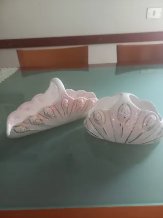 Set 2 soprammobili vintage ceramica