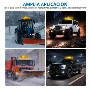 Luz Rotativa LED Ámbar Magnética 12V/24V