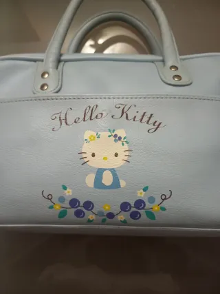 Borsa Hello Kitty similpelle azzurra