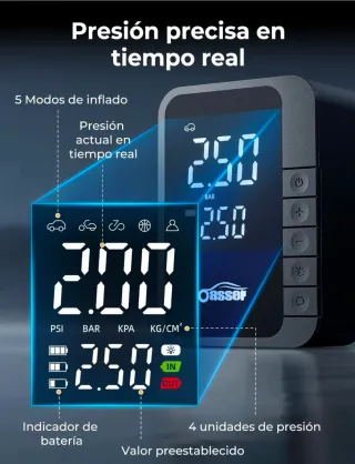 Compresor Aire Portátil 6000mAh