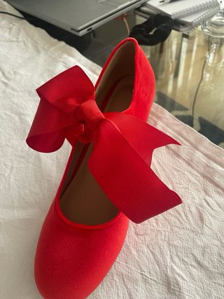 Zapatos Fallera Talla 40 Rojo