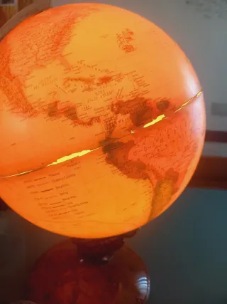 Grande mappamondo lampada